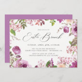 水彩フローライースターブランチ招待状 招待状 (正面/裏面)