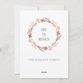 水彩フローライースター写真 シーズンカード (裏面)