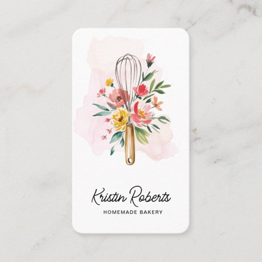 水彩フローラウィスクベーカリー名刺 名刺 (正面)