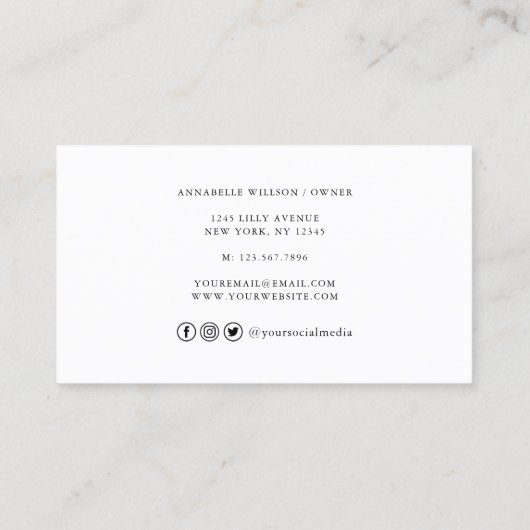 水彩フローラウィスクベーカリー名刺 名刺 (裏面)