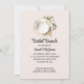 水彩フローラウェディングシャワーブライダルシャワー 招待状 (正面)