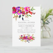 水彩フローラウェディングシャワー招待状 招待状 (スタンド正面)
