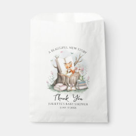 水彩フローラウッドランドアニマルズベビーブシャワー フェイバーバッグ