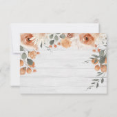 水彩フローラウッド結婚のソングリクエストカード 出欠カード (裏面)