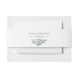 水彩フローラエレガントアネモンブーケ結婚ス 招待状ベリーバンド