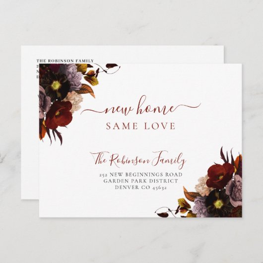 水彩フローラエレガントシック 案内ポストカード (正面/裏面)