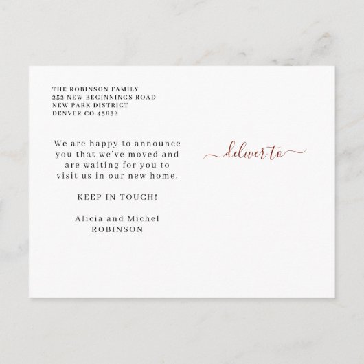 水彩フローラエレガントシック 案内ポストカード (裏面)