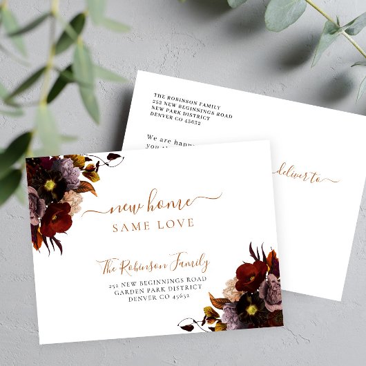 水彩フローラエレガントシック 案内ポストカード