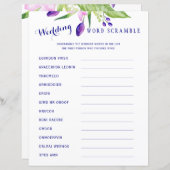 水彩フローラエレガントブライダルシャワーおもしろいゲーム (正面/裏面)