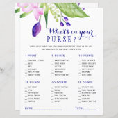 水彩フローラエレガントブライダルシャワーゲーム (正面/裏面)