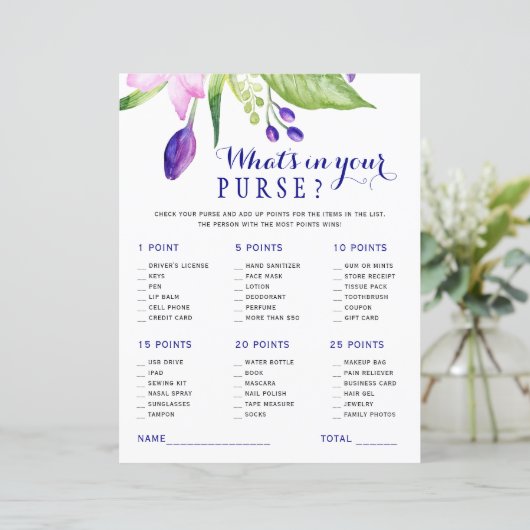 水彩フローラエレガントブライダルシャワーゲーム (スタンド正面)