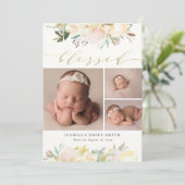 水彩フローラエレガント墨書誕生 案内状 (スタンド正面)