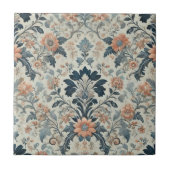 水彩フローラエレガント春デザイン タイル (正面)