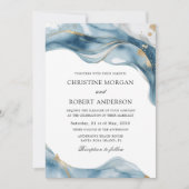 水彩フローラエレガント葉の結婚緑 招待状 (正面)