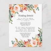 水彩フローラエレガント赤面ブルガン結婚ディ エンクロージャーカード (正面)