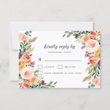 水彩フローラエレガント赤面ブルガン結婚ディ