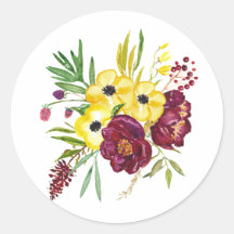 水彩フローラエンベロープシール