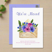 水彩フローラエンベロープl引っ越しましたニューホーム ポストカード