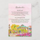 水彩フローラオールドタウンキオスクメキシコ結婚ズ エンクロージャーカード (正面)