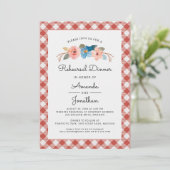 水彩フローラカジュアルのリハ結婚ーサルディナー 招待状 (スタンド正面)