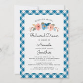 水彩フローラカジュアルのリハ結婚ーサルディナー 招待状 (正面)