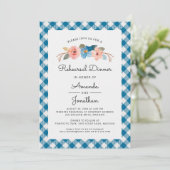 水彩フローラカジュアルのリハ結婚ーサルディナー 招待状 (スタンド正面)
