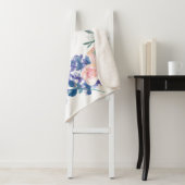 水彩フローラカスタマイズ可能なベビーガール名 シェルパブランケット (インサイチュ)