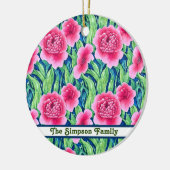 水彩フローラカスタマイズ可能オーナメント セラミックオーナメント (左)