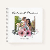 水彩フローラカスタムフォ結婚トズゲストハウス ノートブック (正面)