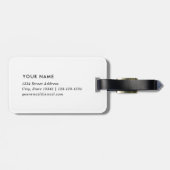 水彩フローラカスタムモノグラム荷物タグ ラゲッジタグ (裏面横)