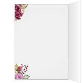 水彩フローラカボチャ秋誕生日カード (内側 (左))