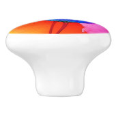 水彩フローラカリフォルニアポピードロワーキャビネット セラミックノブ (側面)