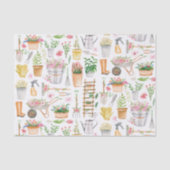 水彩フローラガーデニングツールガーデンパターン 薄葉紙 (正面)