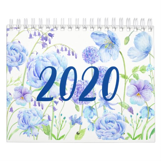 水彩フローラガーデンカレンダー2020 カレンダー (カバー)