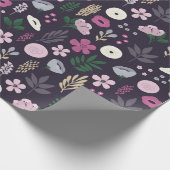 水彩フローラガーデンパターン ラッピングペーパー (角)