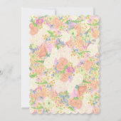 水彩フローラガーデンパーティークレストツーイニシャル 招待状 (裏面)