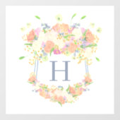 水彩フローラガーデンパーティークレスト ウィンドウサイン (シート)