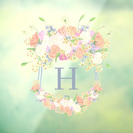 水彩フローラガーデンパーティークレスト ウィンドウサイン (シート3)