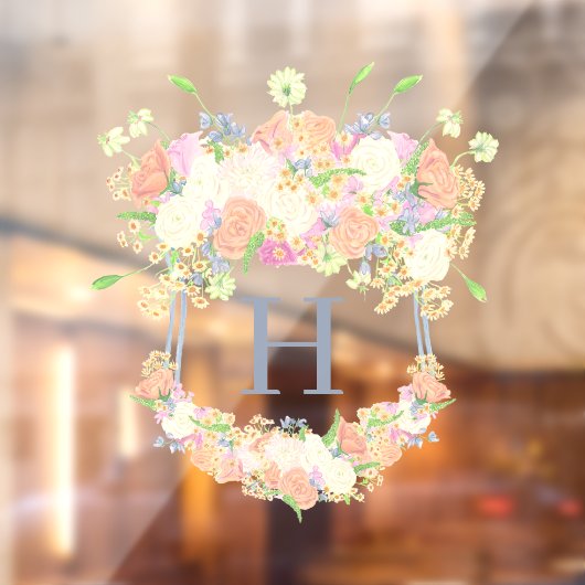 水彩フローラガーデンパーティークレスト ウィンドウサイン (シート2)