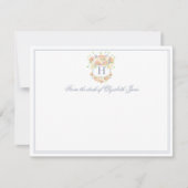 水彩フローラガーデンパーティークレスト サンキューカード (正面)