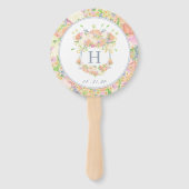 水彩フローラガーデンパーティークレスト ハンドファン (正面)