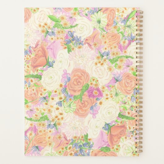水彩フローラガーデンパーティークレスト プランナー手帳 (裏面)