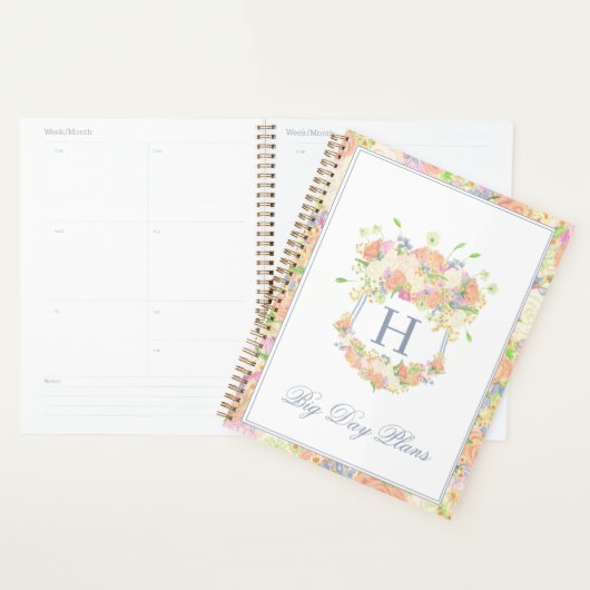 水彩フローラガーデンパーティークレスト プランナー手帳 (ディスプレー)