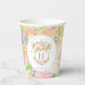 水彩フローラガーデンパーティークレスト 紙コップ (正面)