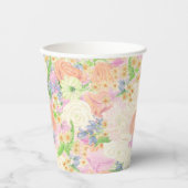 水彩フローラガーデンパーティークレスト 紙コップ (正面)