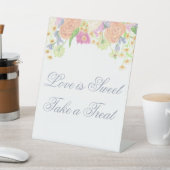 水彩フローラガーデンパーティースイーツテーブルサイン 台座サイン (インサイチュ)