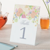 水彩フローラガーデンパーティーテーブル番号 台座サイン (インサイチュ)