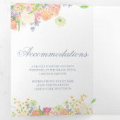 水彩フローラガーデンパーティー結婚クレスト 三つ折り招待状 (内部最初)