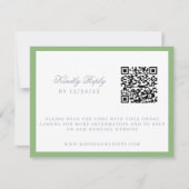 水彩フローラガーデンパーティー結婚クレスト 出欠カード (正面)