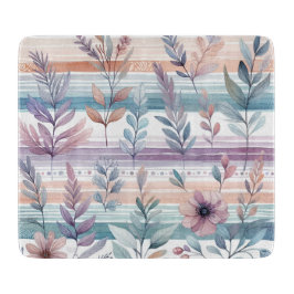 水彩フローラキッチンデコール カッティングボード